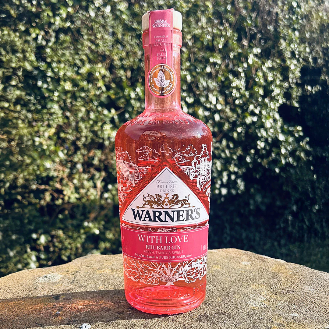 Rhubarb ‘With Love’ Customised Gin Bottle 70cl - Image 4