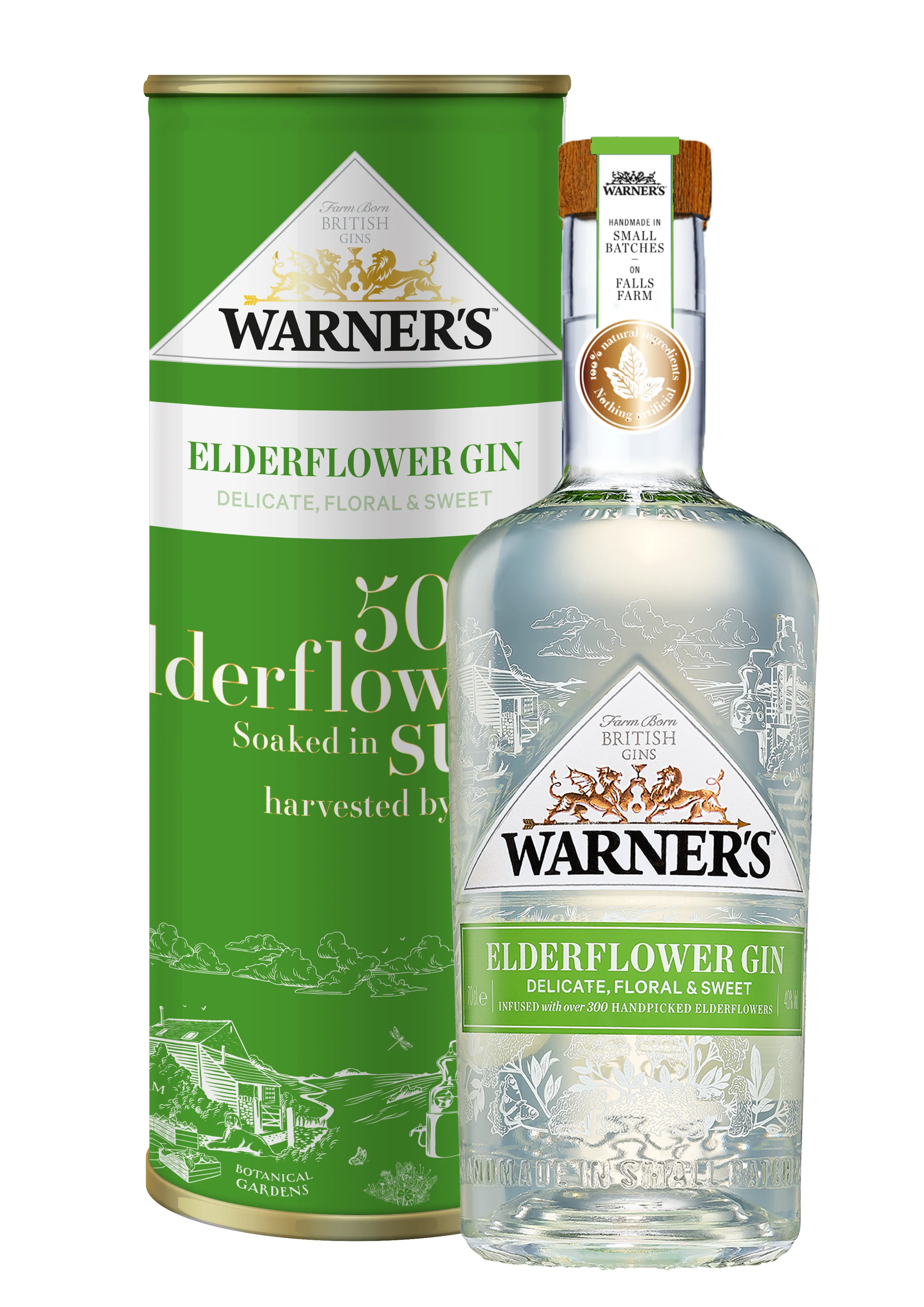 Warner's 70cl Gin with gift tube - Image 7